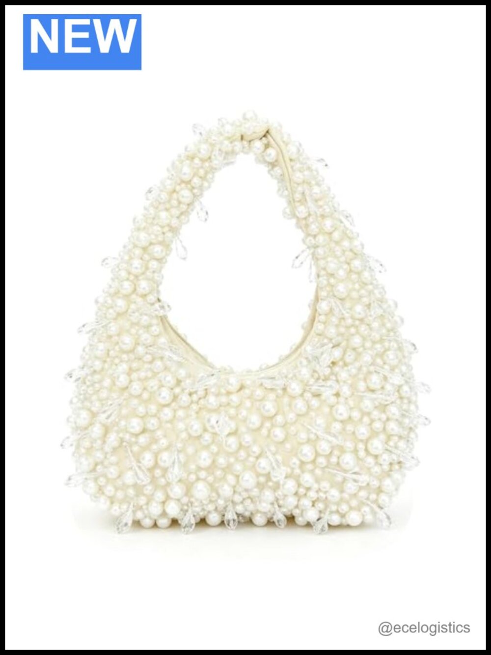 Pearl Evening Bag Clutch Purse for Wedding Party Tote Handwoven